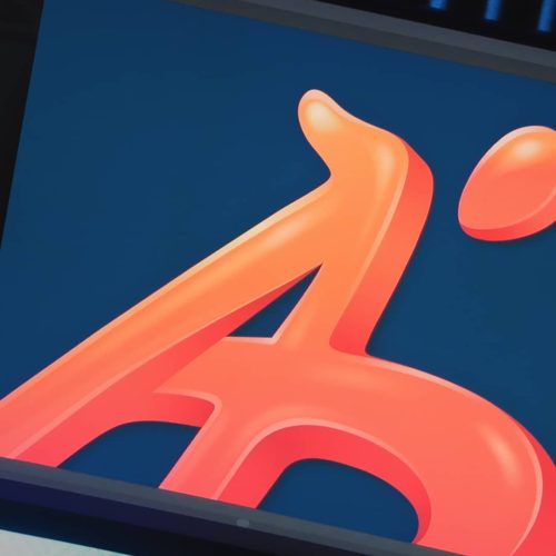 Gros plan sur la texture et les détails du logo Activ Park, illustrant la qualité graphique et les ombrages.